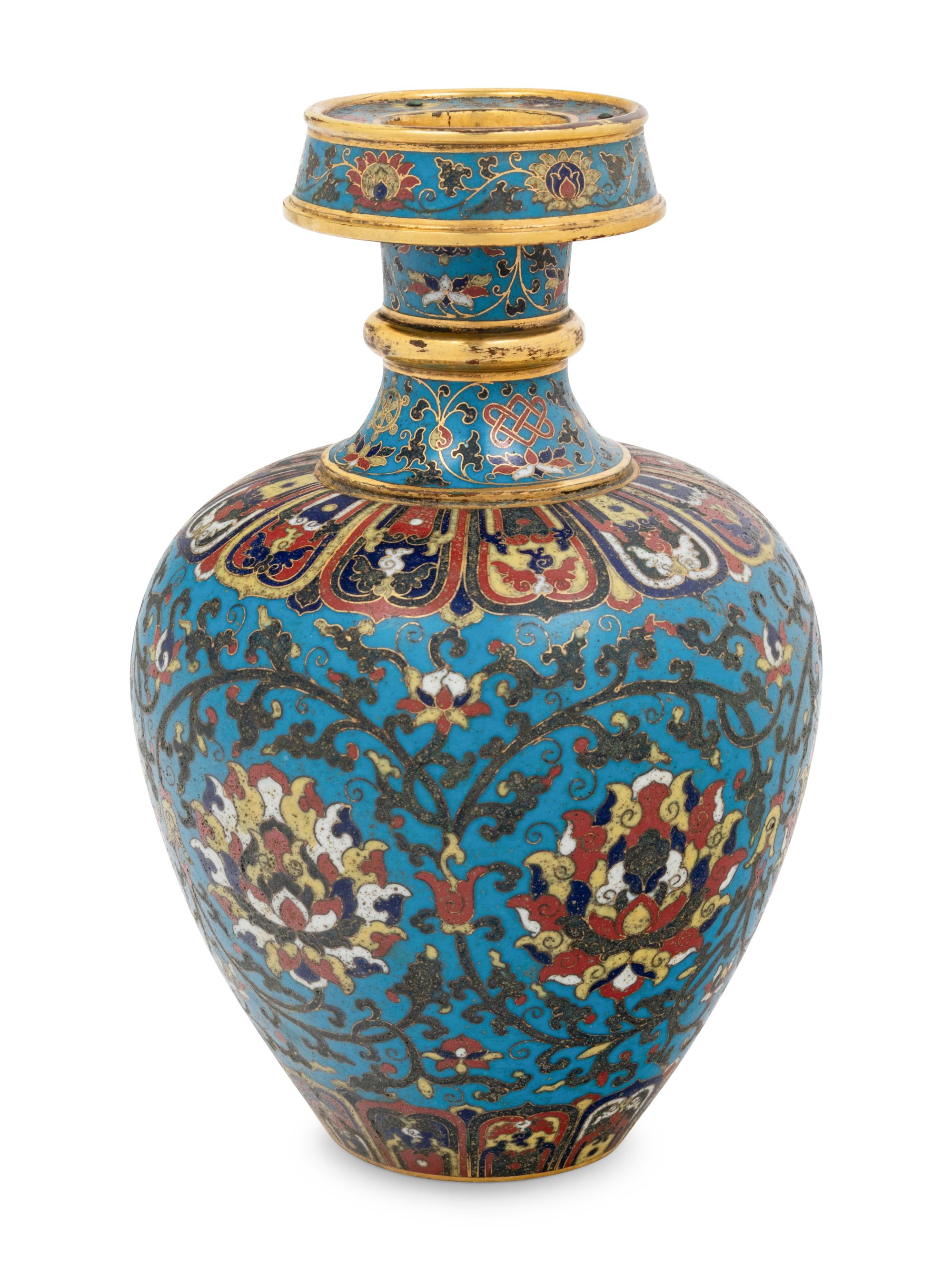A Cloisonné Enamel Zun Vase