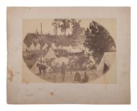 [CIVIL WAR]. [RUSSELL, Andrew J. (1830-1902), photographer.] [ Camp of Construction Corps, U. S. M. R. Rds., City Point, July, 1864 .]