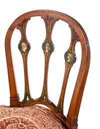 A Set of Four Edwardian Painted Side Chairs