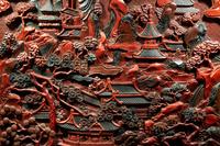 A Large Chinese Cinnabar Lacquer 'Figure' Panel