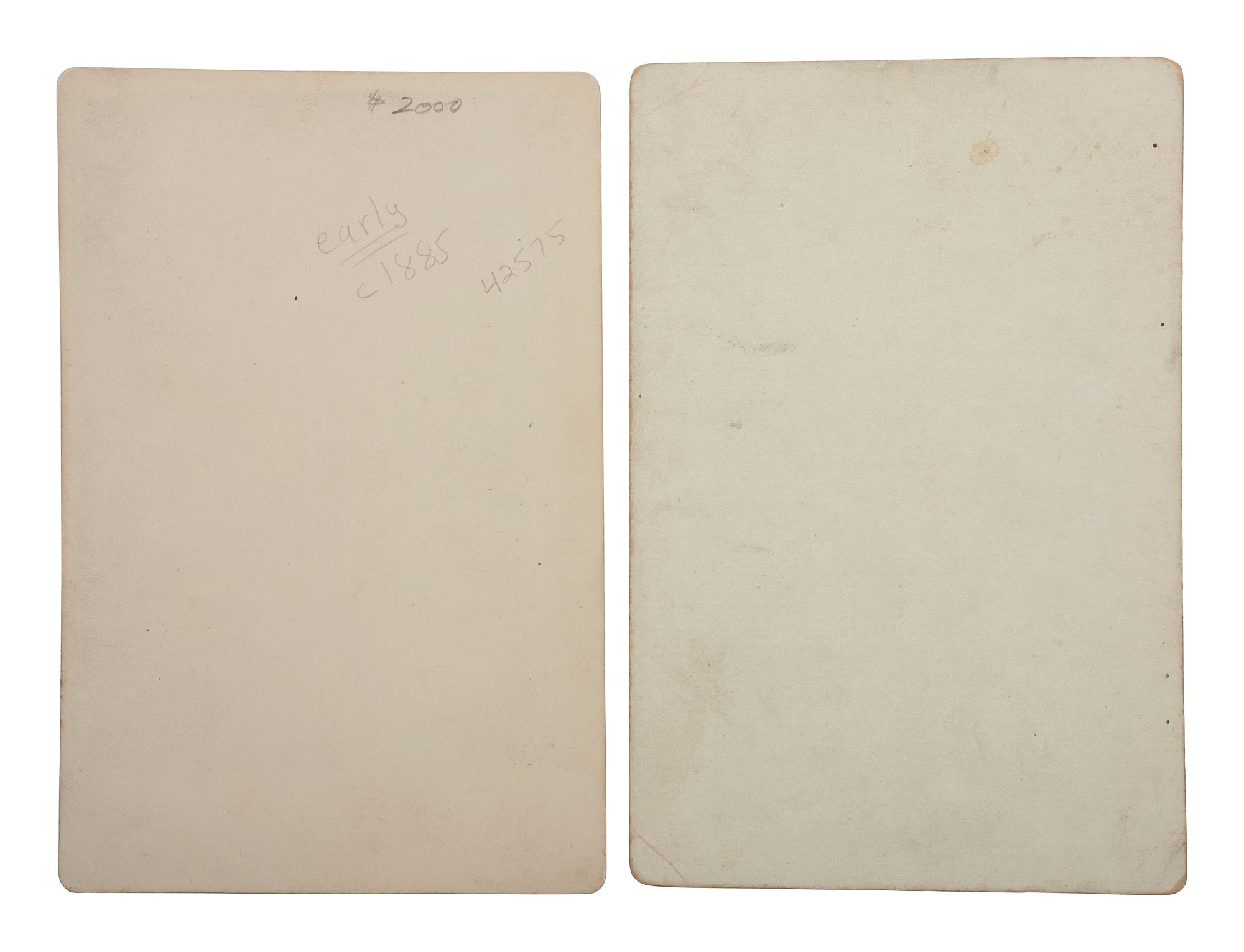 [WILD WEST SHOWS] -- [LILLIE, Gordon W. "Pawnee Bill" (1860-1942)]. A group of 2 cabinet cards of "Pawnee Bill," incl. early portrait.