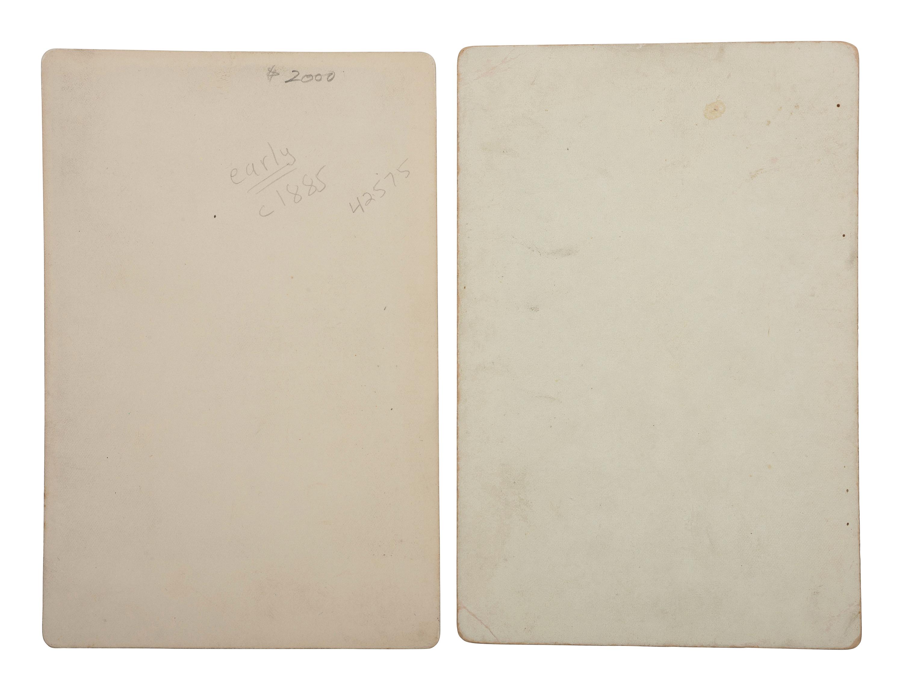 [WILD WEST SHOWS] -- [LILLIE, Gordon W. "Pawnee Bill" (1860-1942)]. A group of 2 cabinet cards of "Pawnee Bill," incl. early portrait.