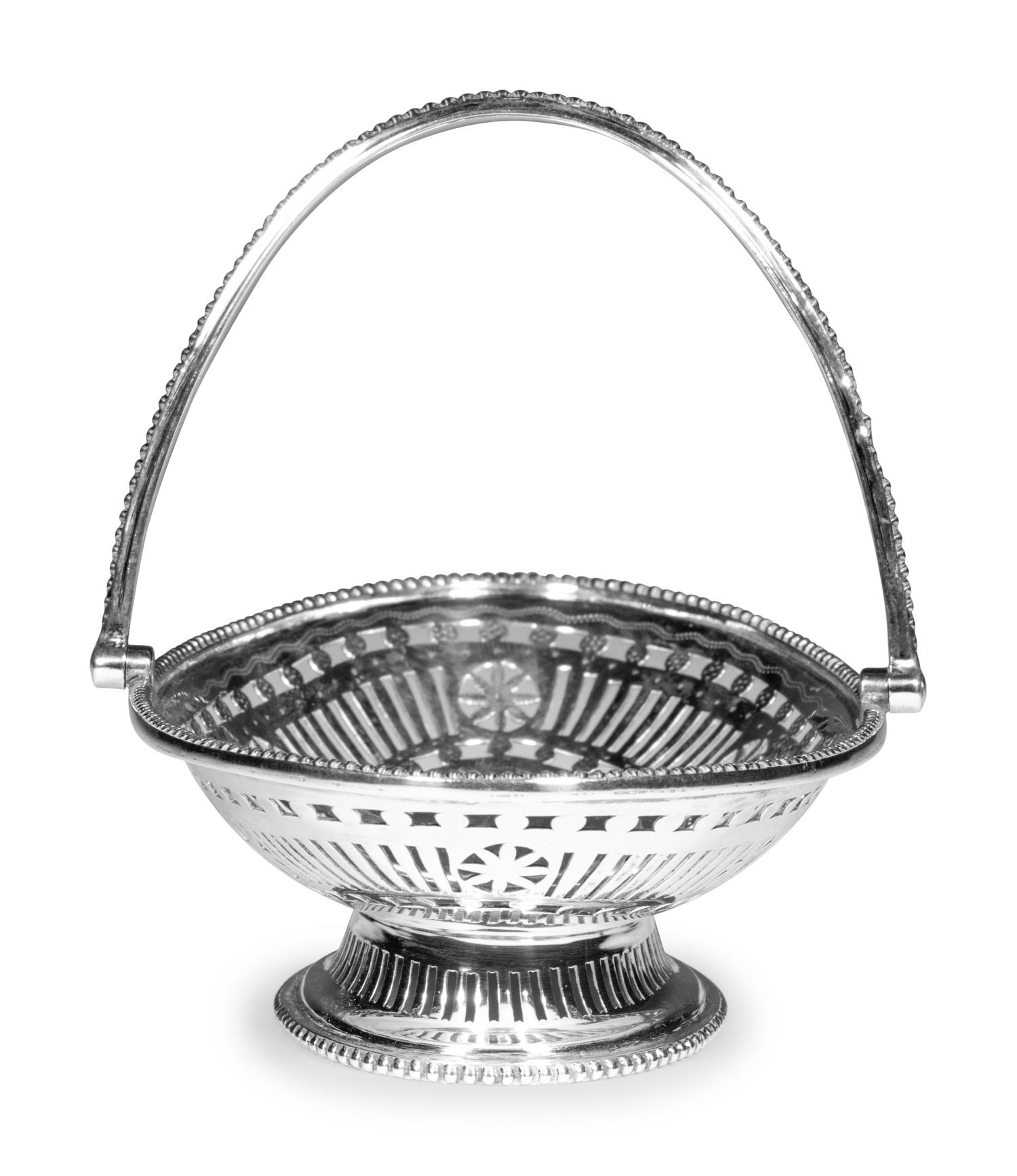 An English Silver Reticulated Basket