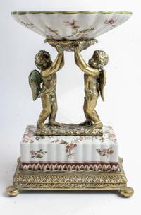 A Porcelain and Gilt-Metal Mounted Centerpiece Height 13 inches. — MODERN
