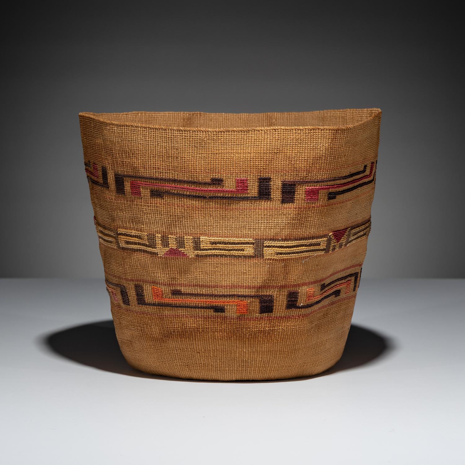 Tlingit Polychrome Berry Basket