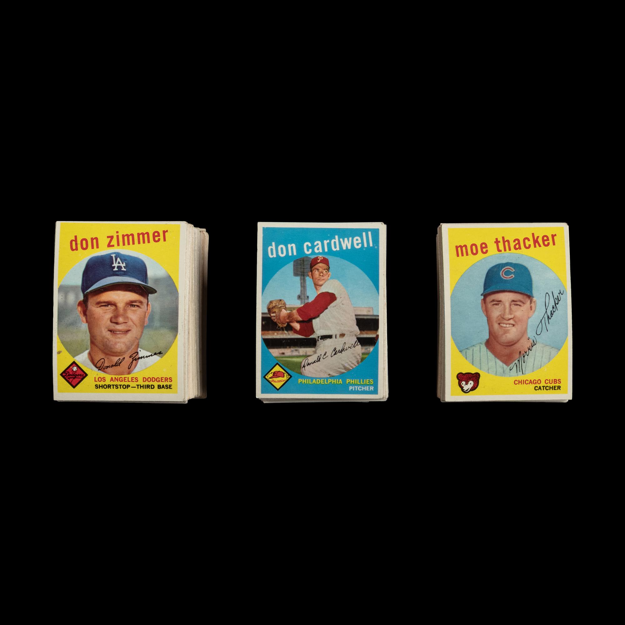 A Near Set of 1959 Topps Baseball Cards (550/572) from The Collection of David Eisenhower