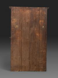 A Late Country Classical Grain Painted Pine Cupboard