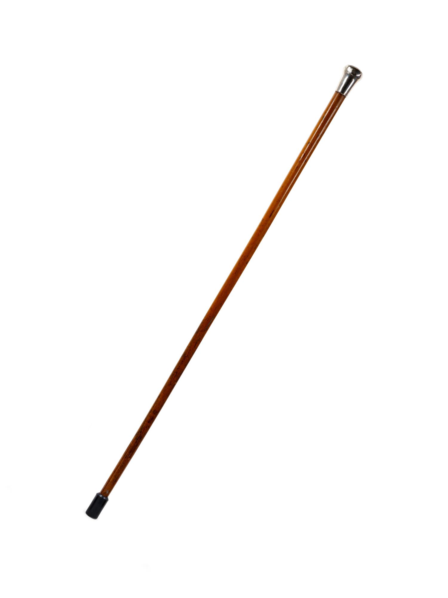 A Victorian Silver Mounted Malacca Walking Stick