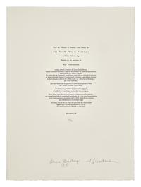 La Nouvelle Chute de l'Amérique (the complete portfolio of ten with text by Allen Ginsberg and portfolio case), 1992