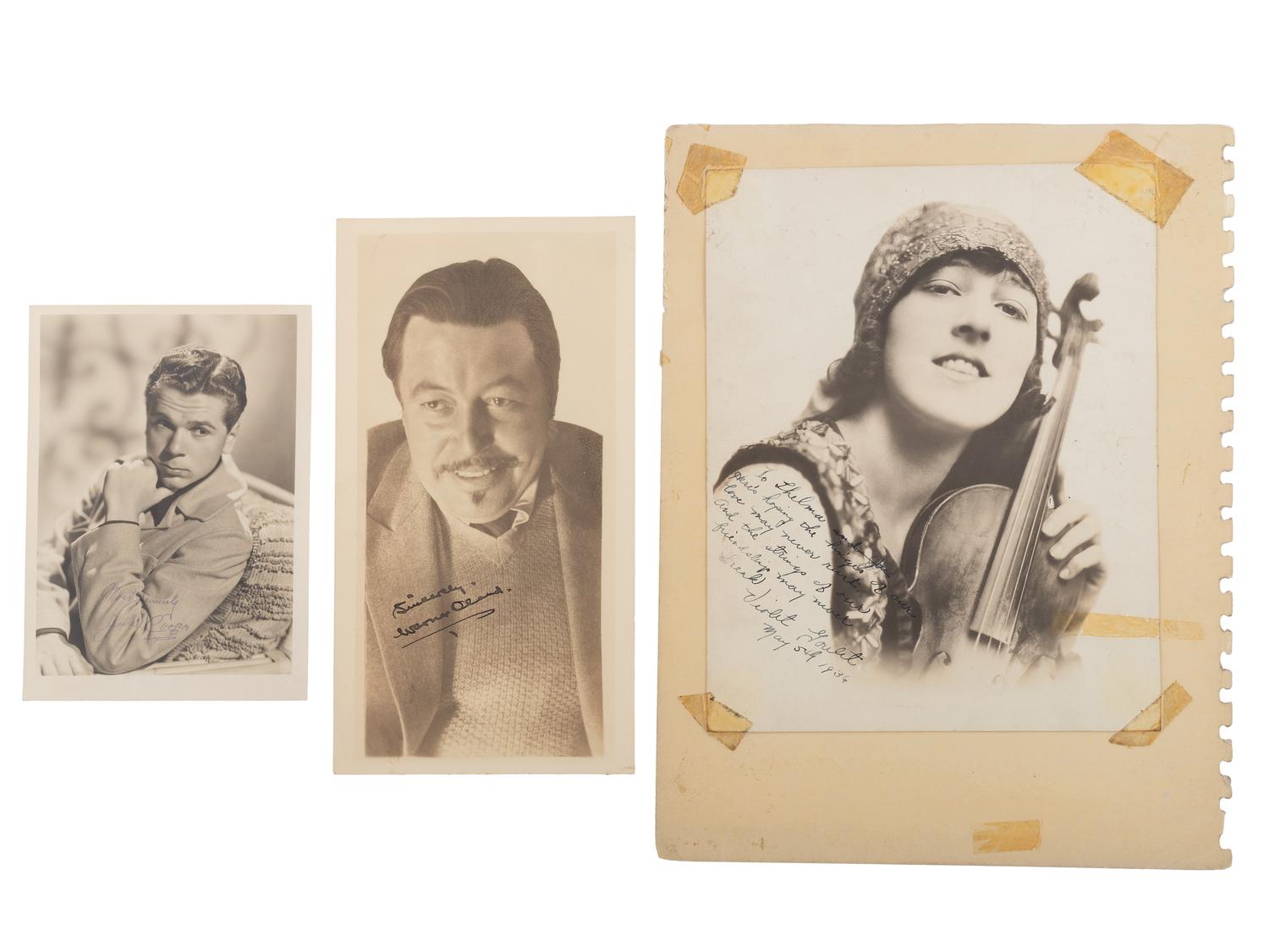 [FILM - HOLLYWOOD]. A large group of snapshots, signed photographs, press photos, and ephemera from early Hollywood.
