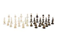 An Italian Murano Glass Chess Set