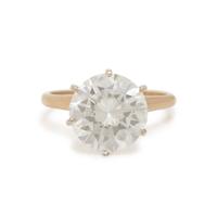 Diamond and Yellow Gold Solitaire Ring