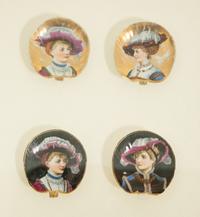 A Set of Twelve Vienna Style Porcelain Hand-Painted Portrait Medallions
