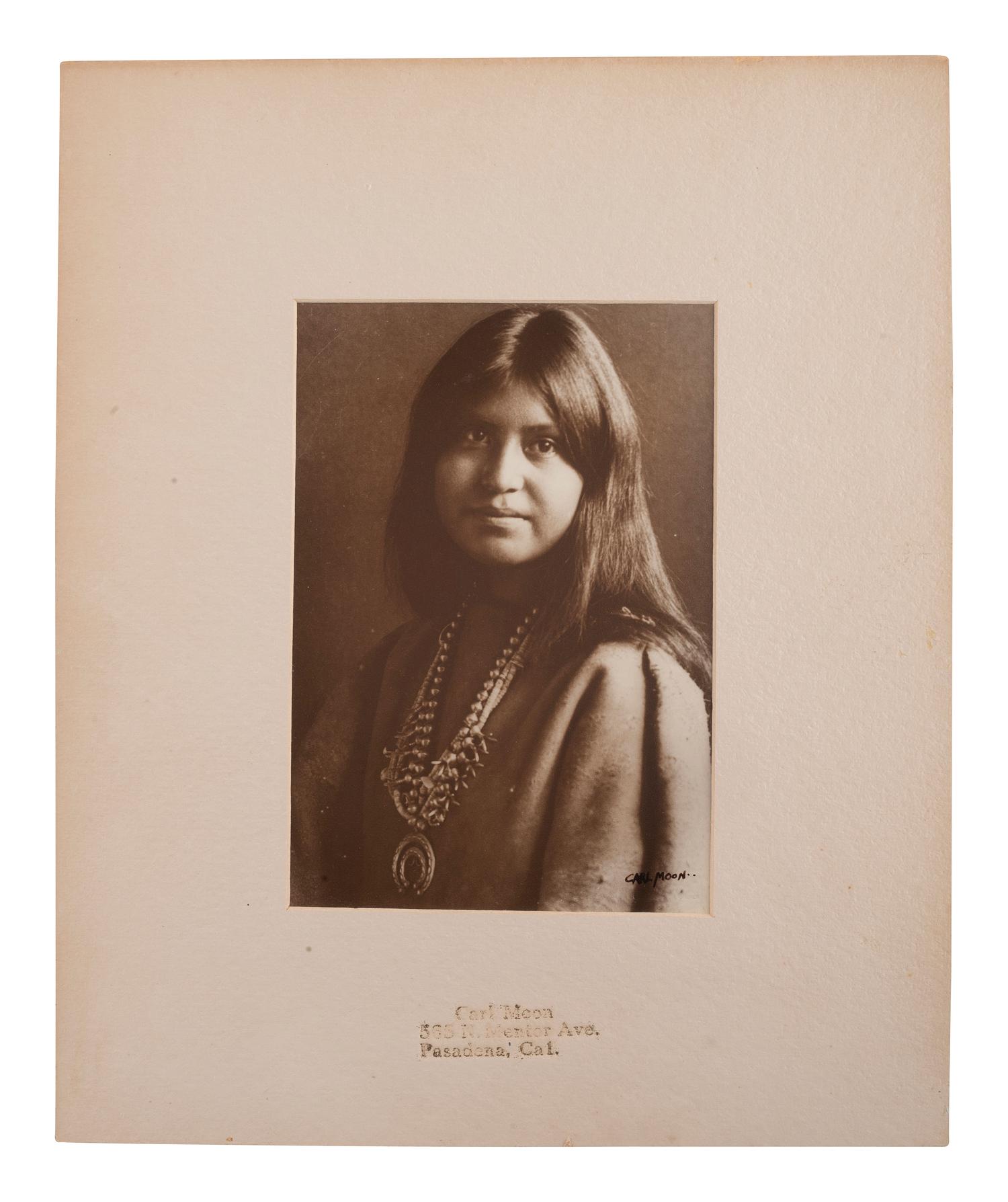 [NATIVE AMERICANS]. MOON, Carl (1879-1948). 3 photographs of Native American women and children.
