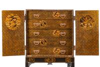 A Japanese Export Lacquer Cabinet on Stand