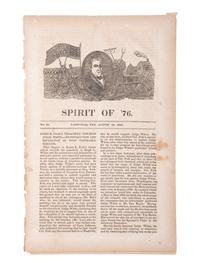 [HARRISON, William Henry (1773-1841)]. A group of 5 items, highlighted by 4 silk campaign and memorial ribbons.