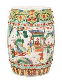 A Chinese Enameled Porcelain Garden Seat