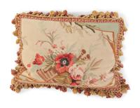A Pair of Aubusson Tapestry Upholstered Pillows