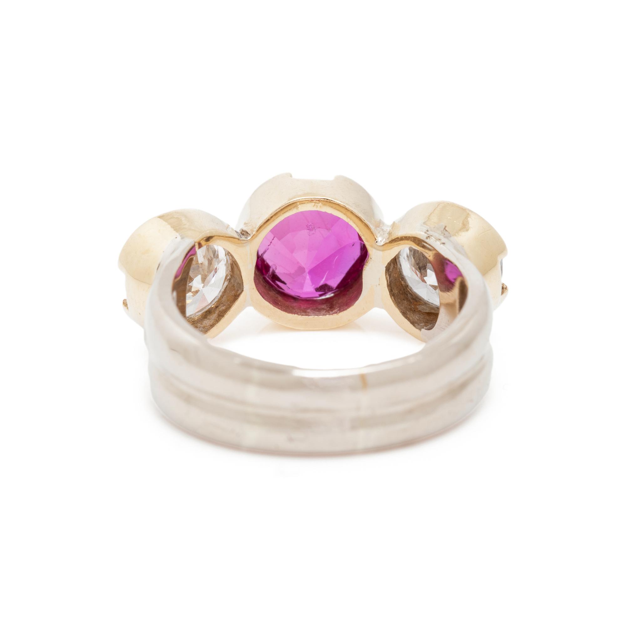 PINK SAPPHIRE AND DIAMOND RING