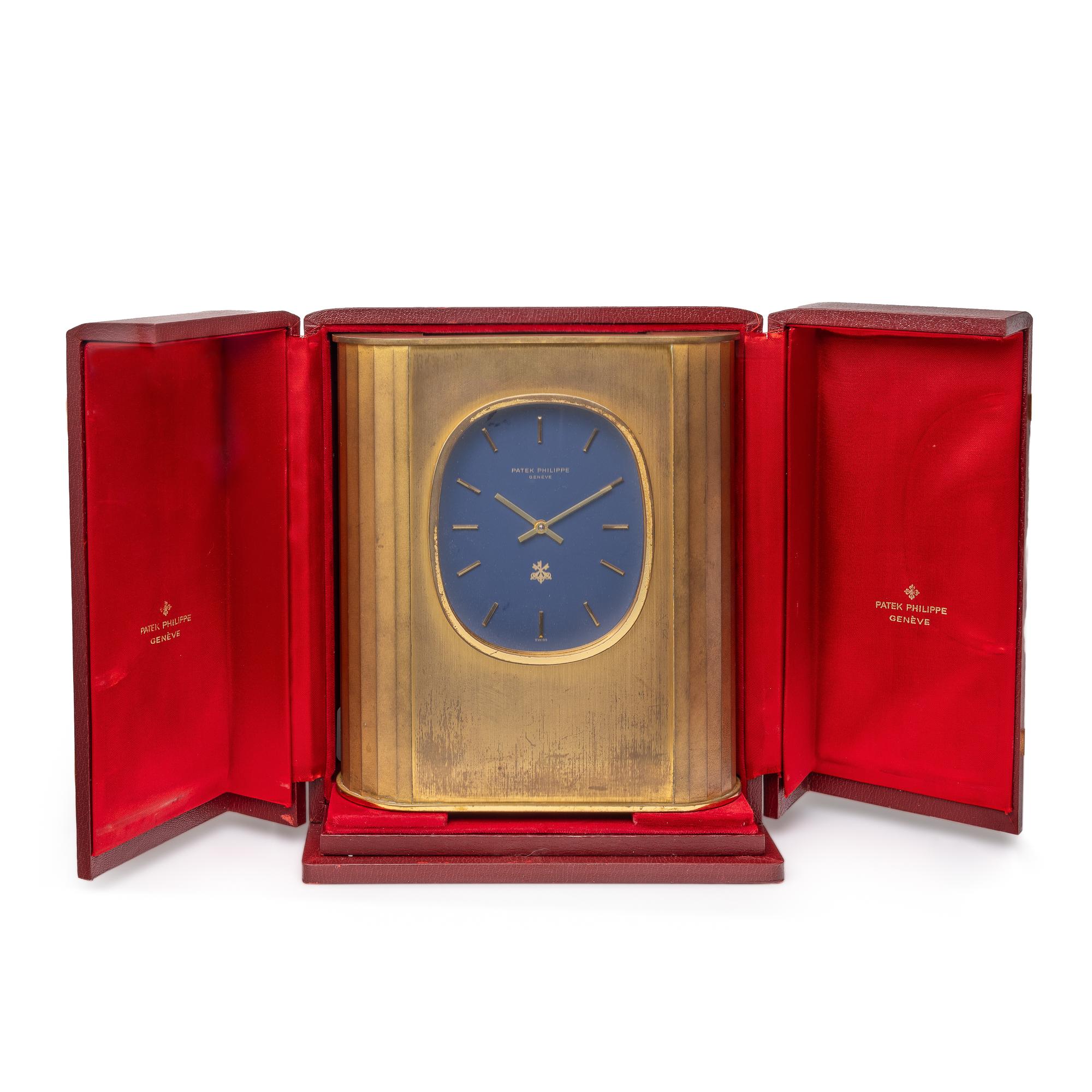 Patek Philippe, Ref. 1505, Brass 'Golden Ellipse' Desk Clock
