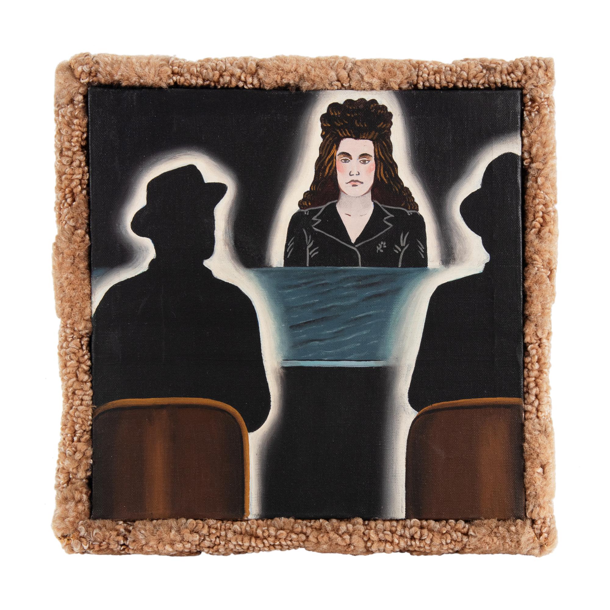 Untitled (Two Figures at Bar, Female Behind Counter, Carpet Frame ), 1969