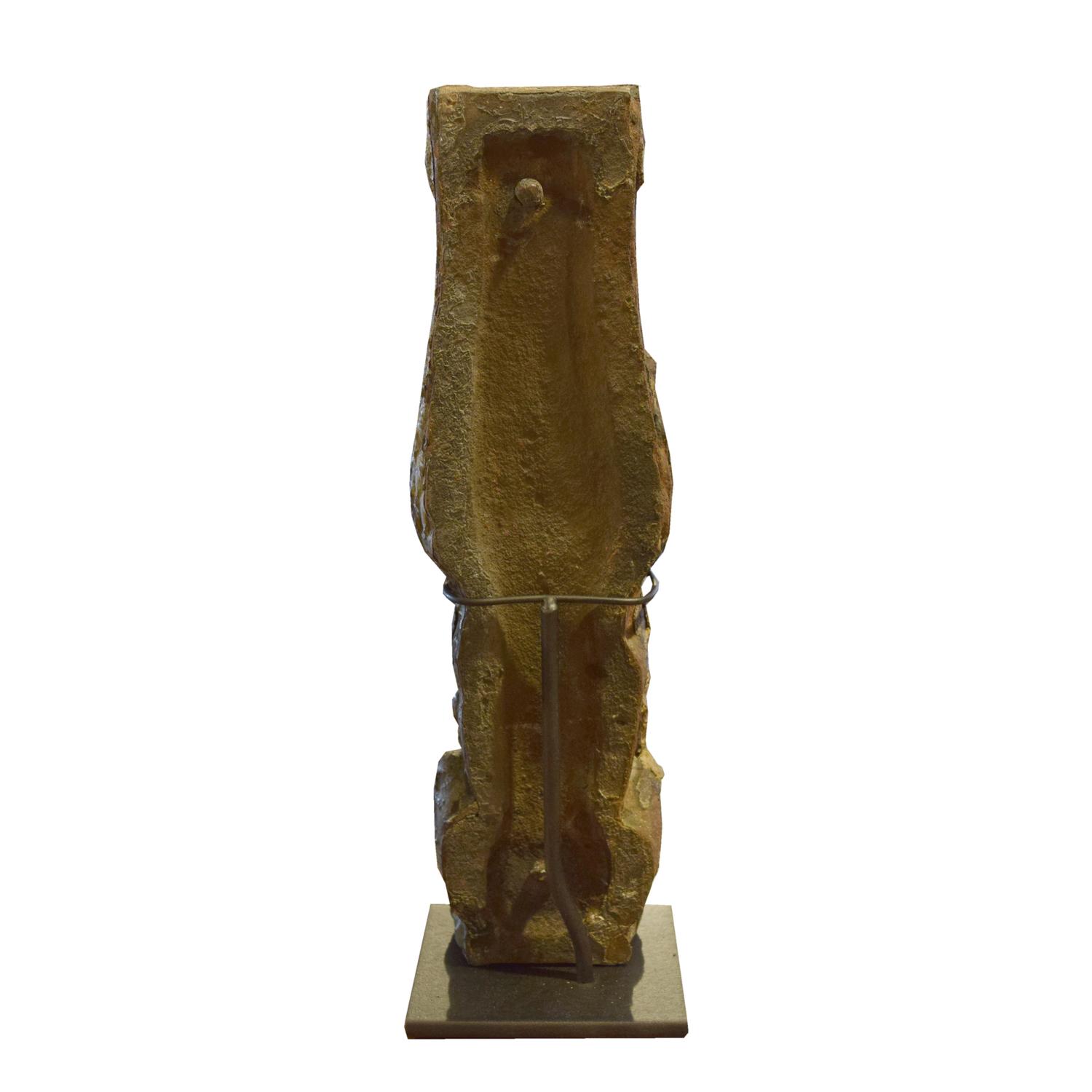 A Cast Iron Facade Ornament 4" W x 4" D x 13" H — United States, Early 20th Century