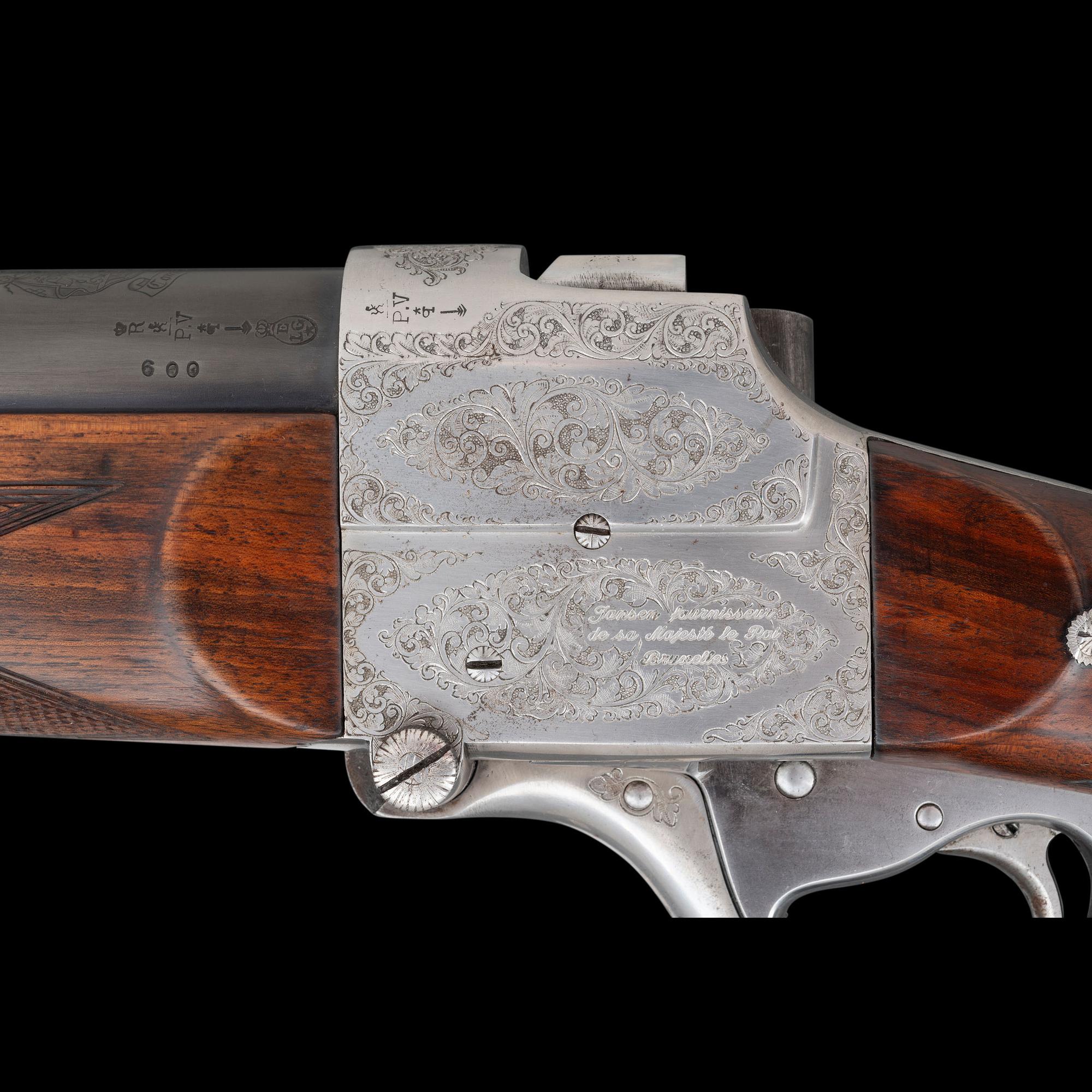 **Belgian .600 Nitro Express No. 5 Size Farquharson Rifle Made for the Comte De Lalaing