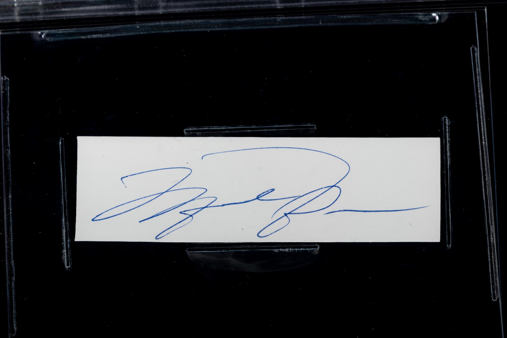 A Michael Jordan Signed Autograph Cut (Beckett Authentication Services BAS Certified)