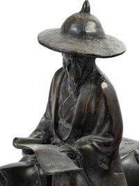 A Japanese Cast Metal Figural Group