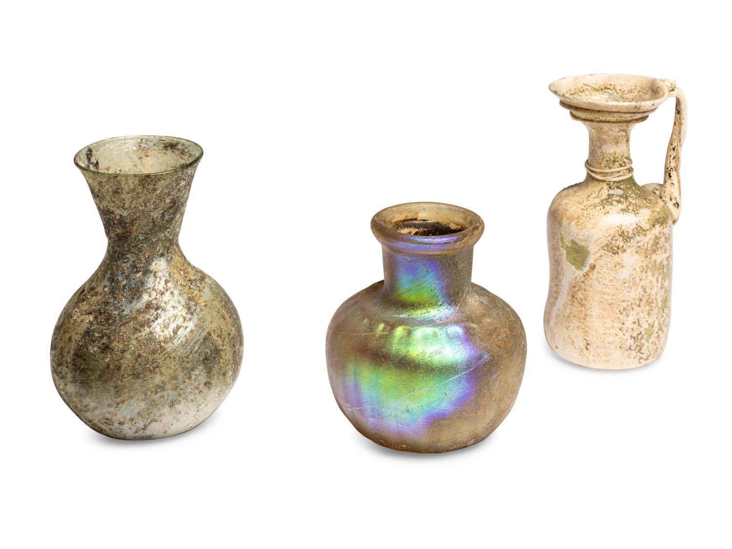 Eight Roman Glass Vessels