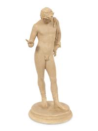 An Italian Patinated Plaster FIgure of Narcissus