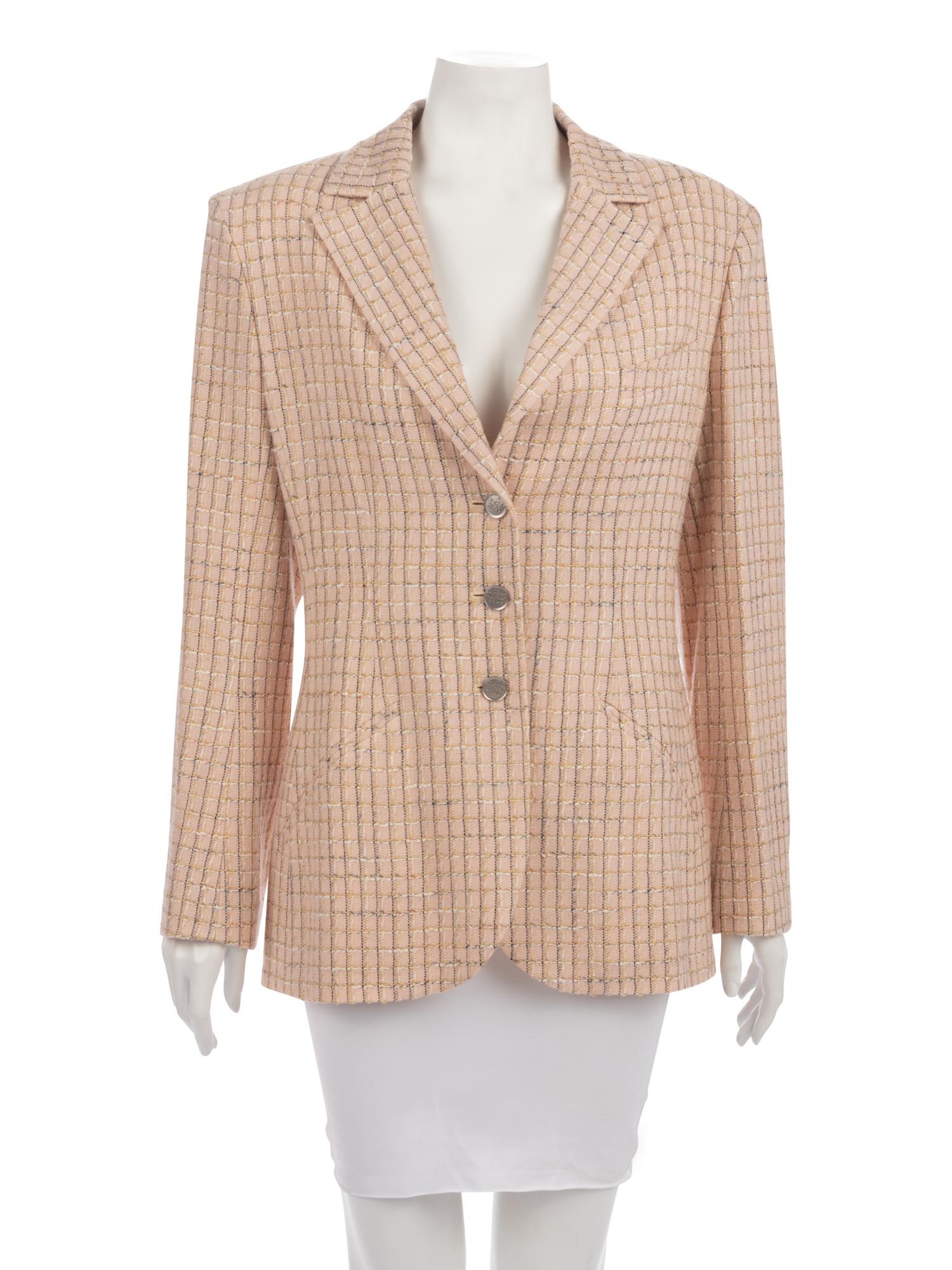 Chanel Pink Windowpane Jacket, 1998