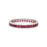 Ruby and White Gold Eternity Band