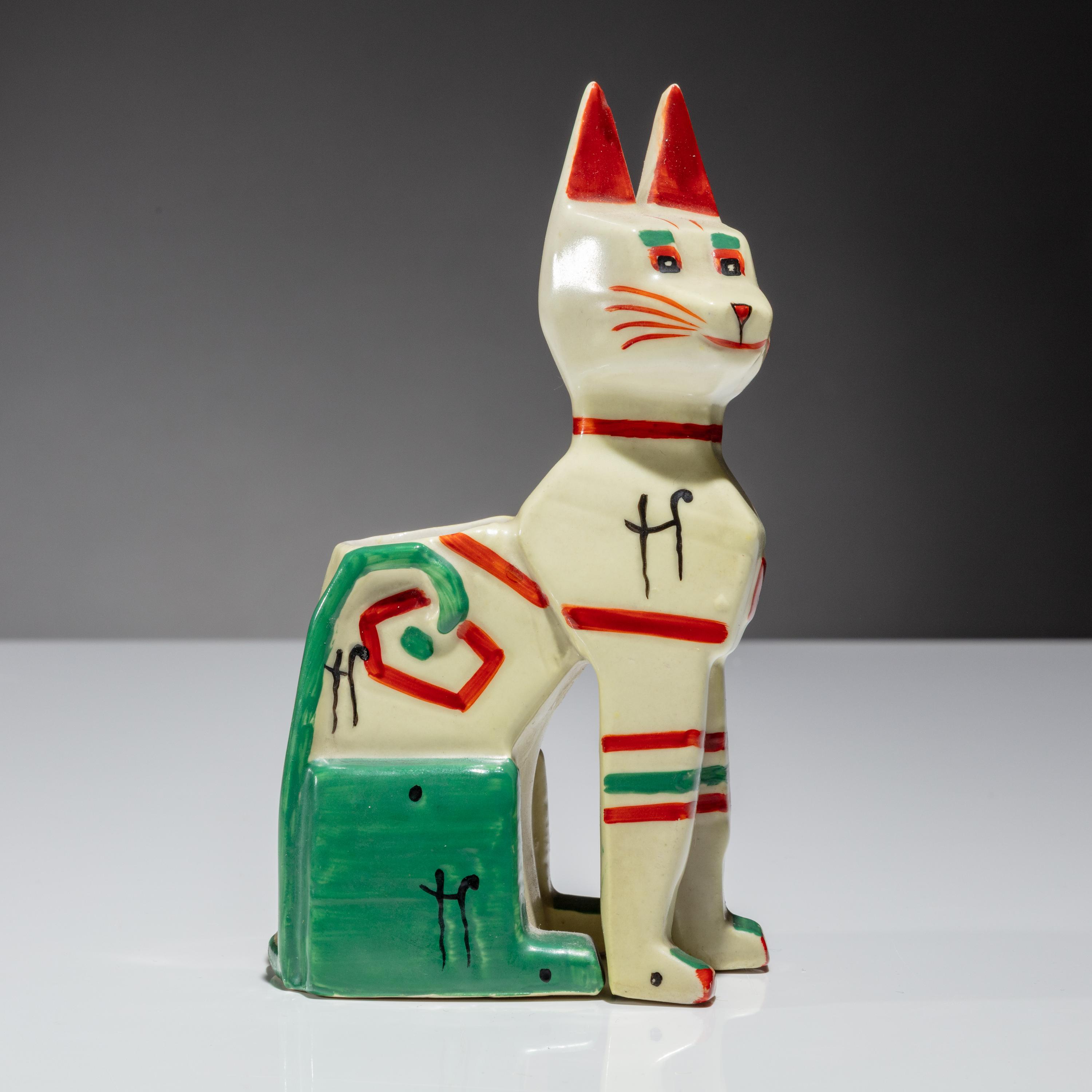 Louis Wain (English, 1860–1939) — Lucky Egyptian Cat Vase , designed 1915, c. 1930
