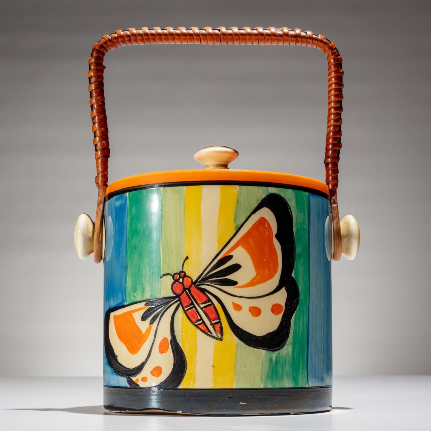 Clarice Cliff (English, 1899–1972) — Butterfly pattern, 5 pieces