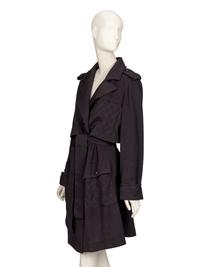 Chanel, Black Wool Jersey Trench Coat