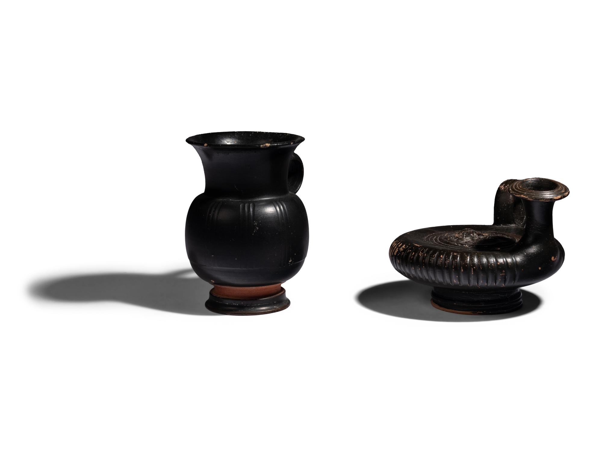 Two Campanian Black-Glazed Vessels