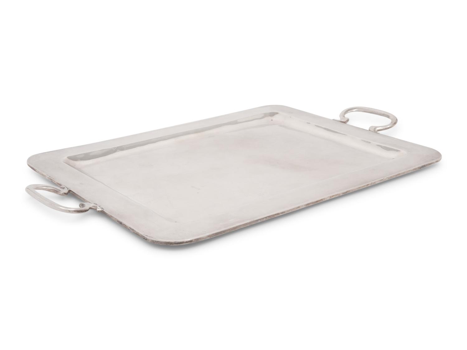 A Mexican Silver Serving Tray