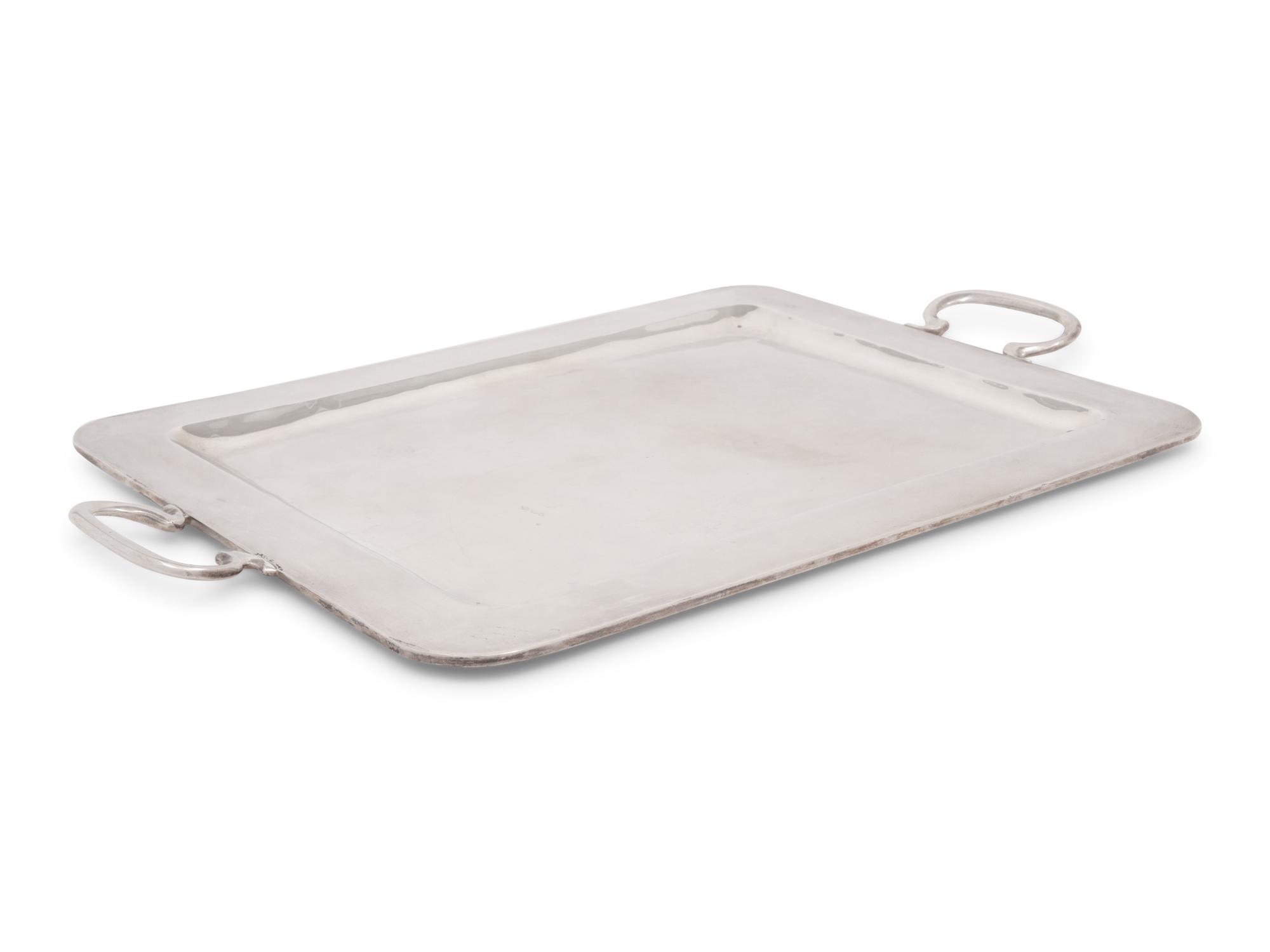 A Mexican Silver Serving Tray