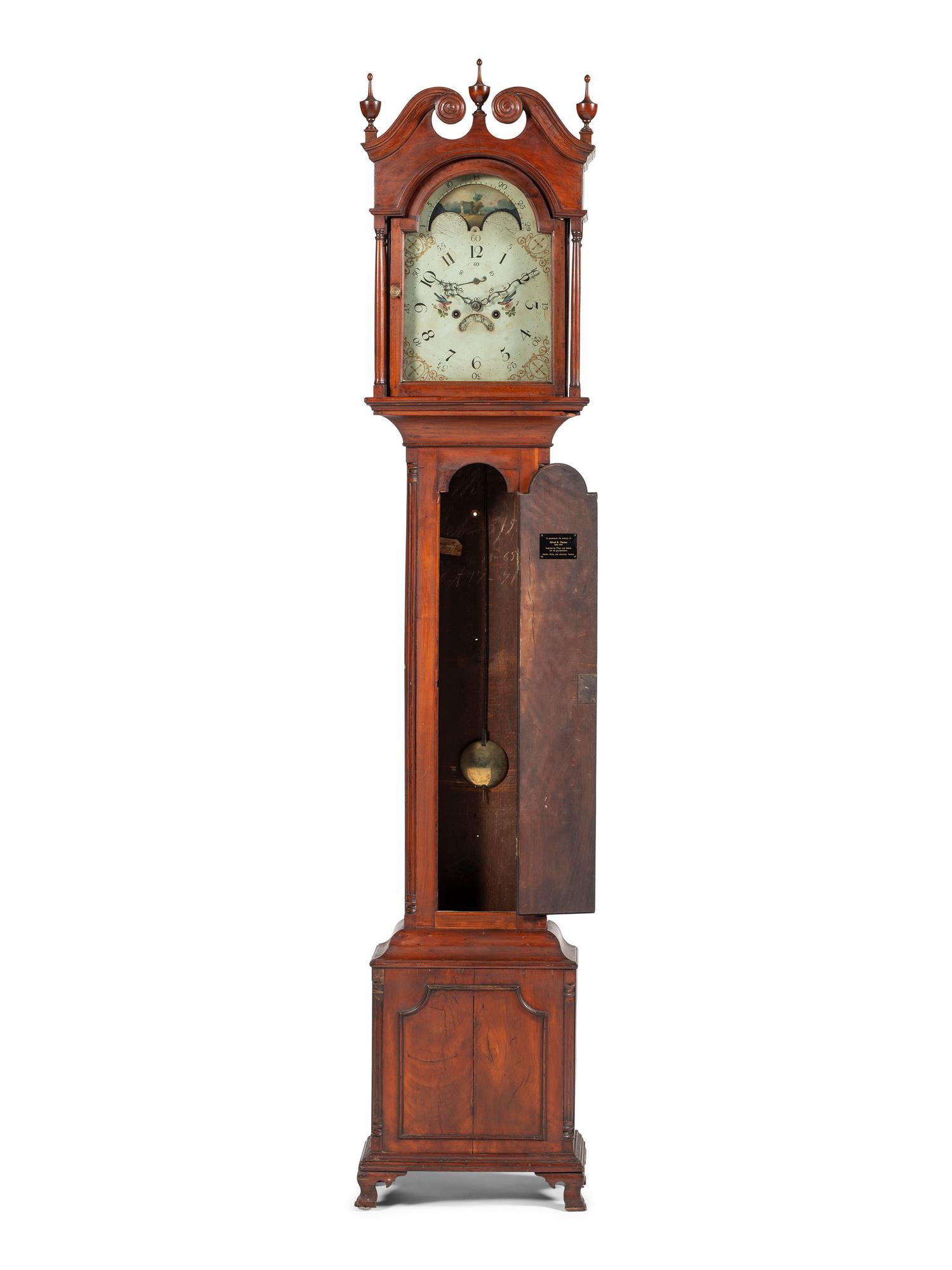 A Chippendale Cherrywood Tall Case Clock
