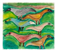 Untitled (Horses) , 1988, Untitled (Birds) , 1989, Untitled (Heads) , 1989 and Untitled (Portrait) , 1988 (four works)