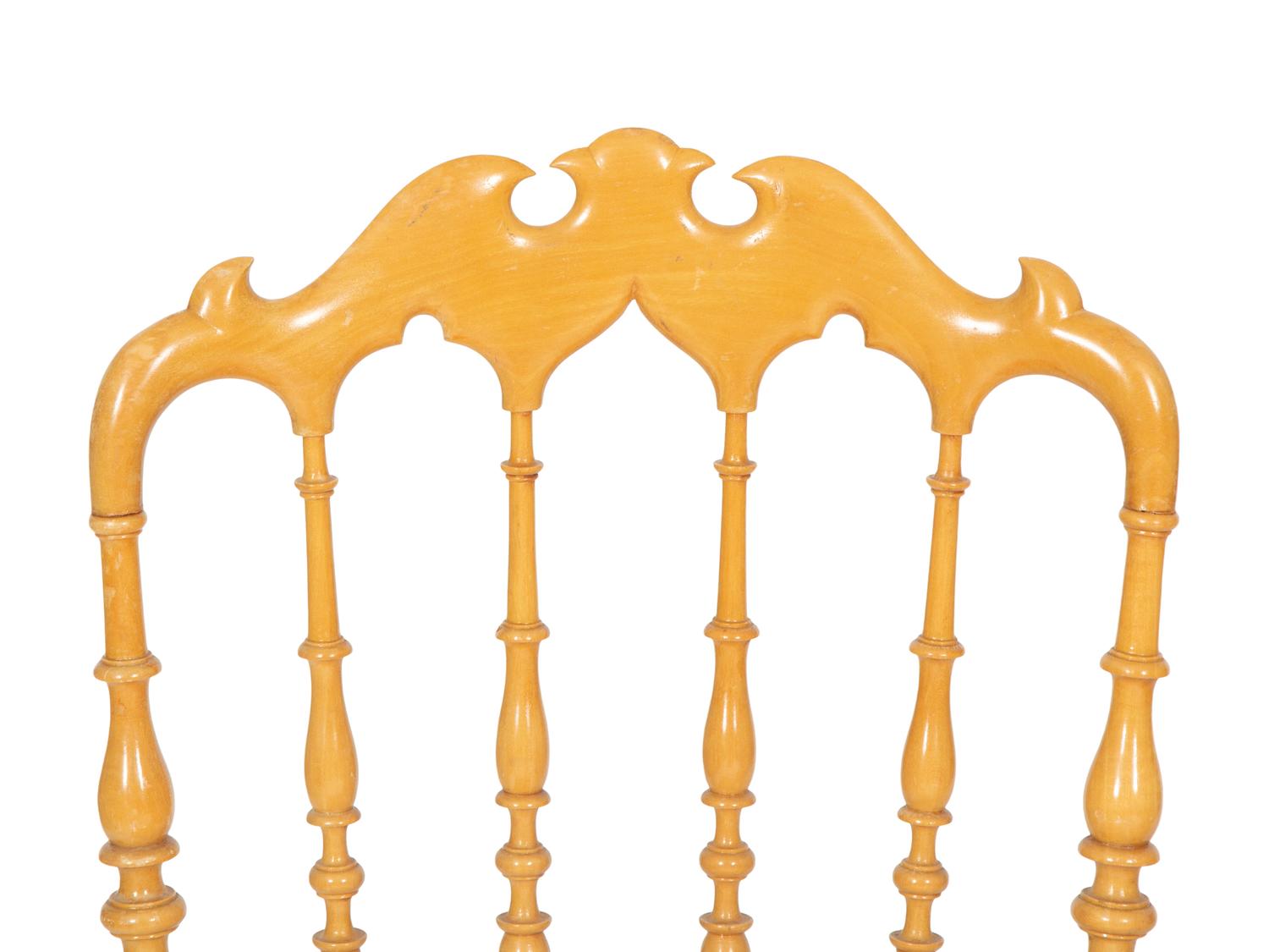 A Pair of Chiavari Chair Company Turned Maple Accent Chairs