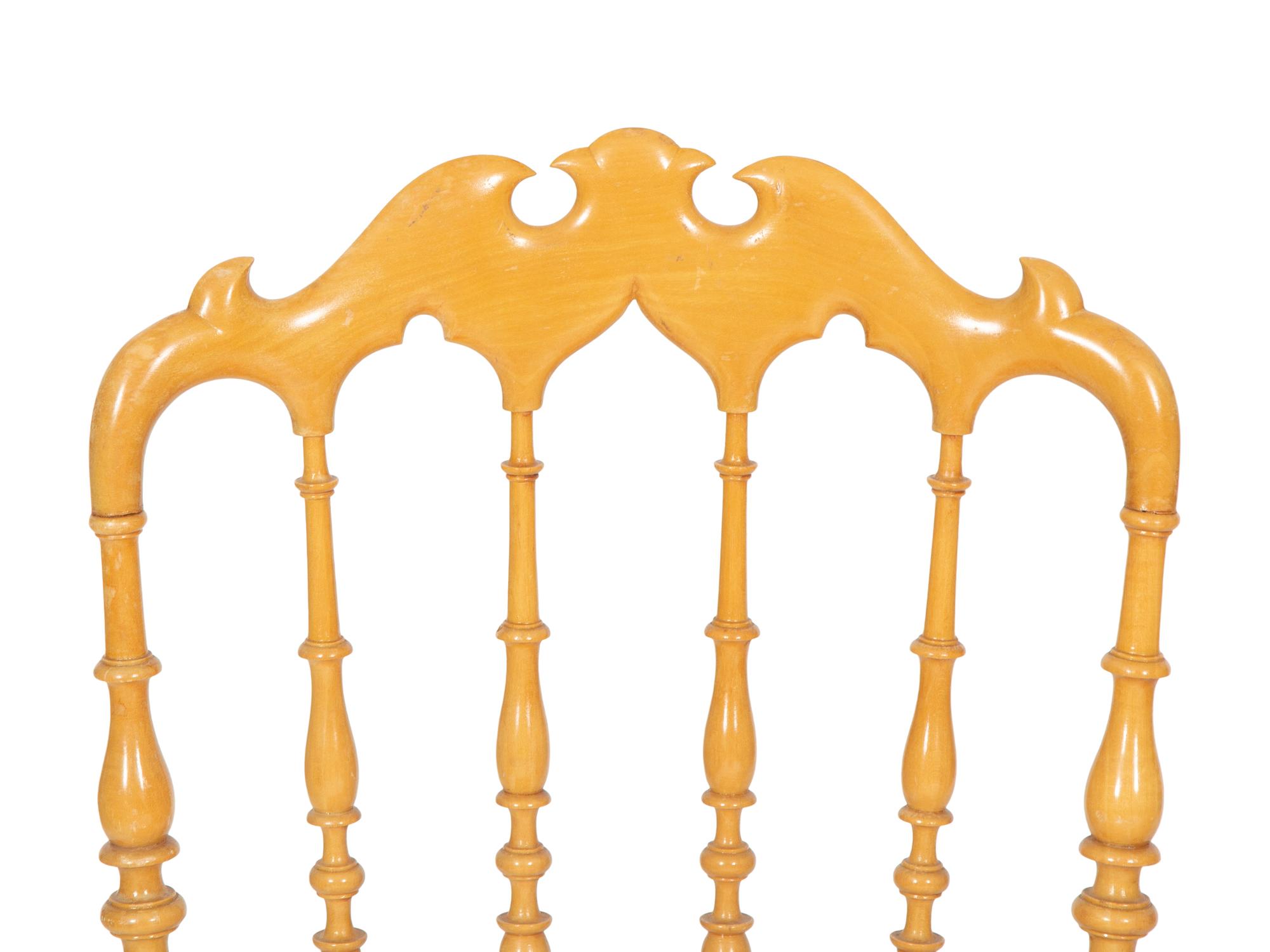 A Pair of Chiavari Chair Company Turned Maple Accent Chairs