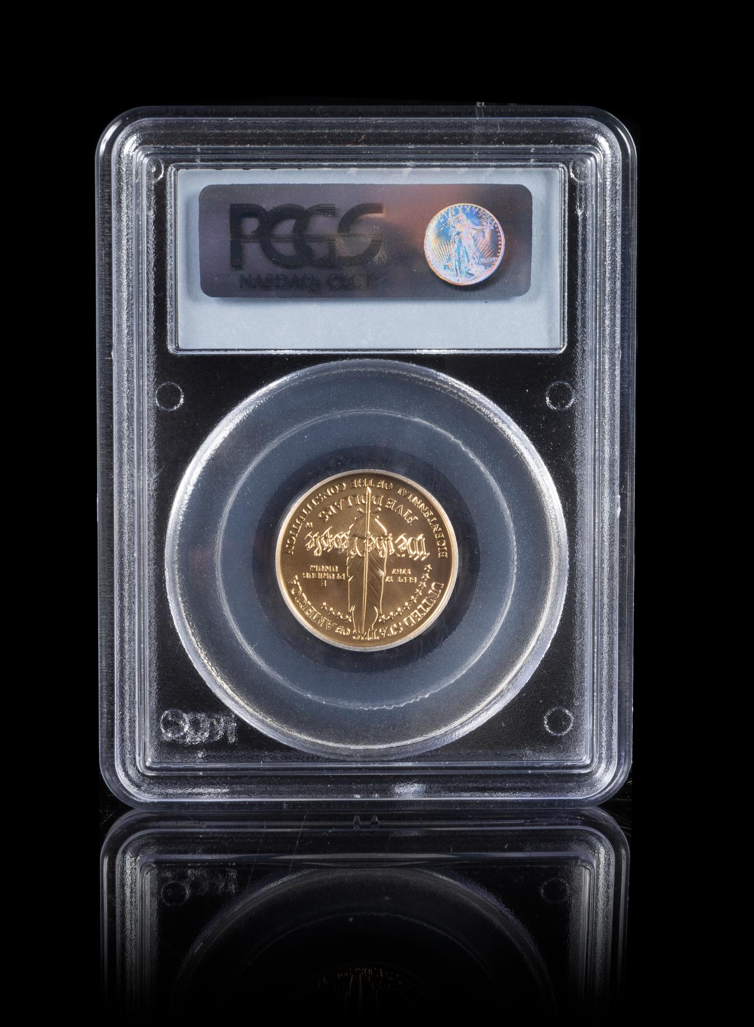 A United States 1987-W Constitution: Bicenentennial $5 Gold Coin