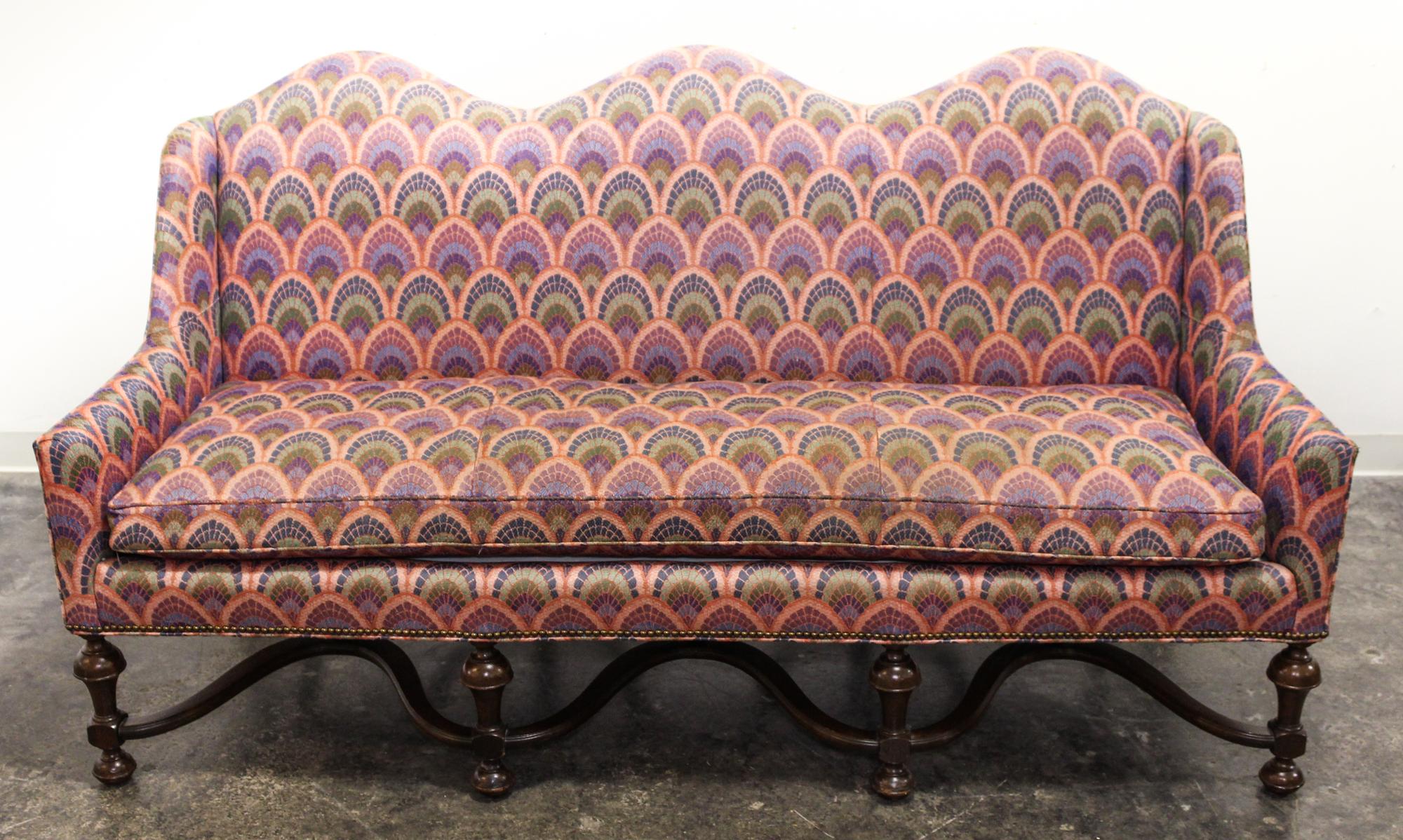 A William and Mary Style Sofa, Henredon Height 40 1/2 inches.