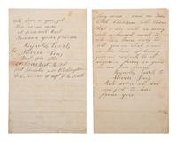 [CIVIL WAR]. Pvt. Everts, 136th PA, provides commentary on Stonewall Jackson in 2 letters with battlefield content.