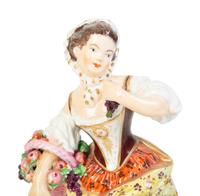 Two English Derby Porcelain Figures of a Boy and Girl — 19TH CENTURY