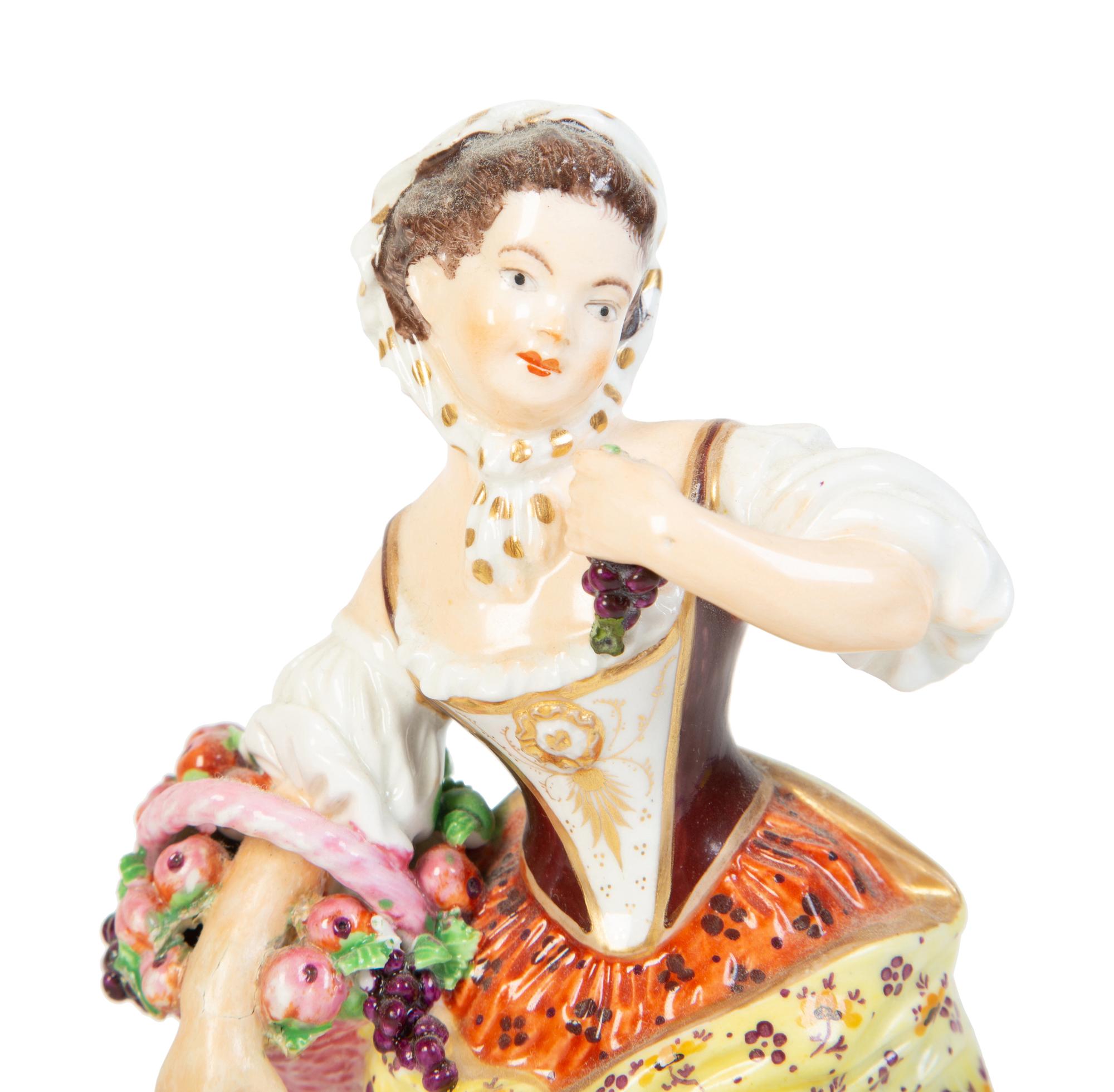 Two English Derby Porcelain Figures of a Boy and Girl — 19TH CENTURY