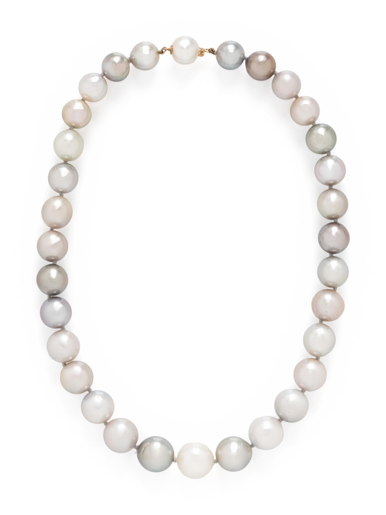 MULTICOLORED SOUTH SEA AND TAHITIAN CULTURED PEARL NECKLACE