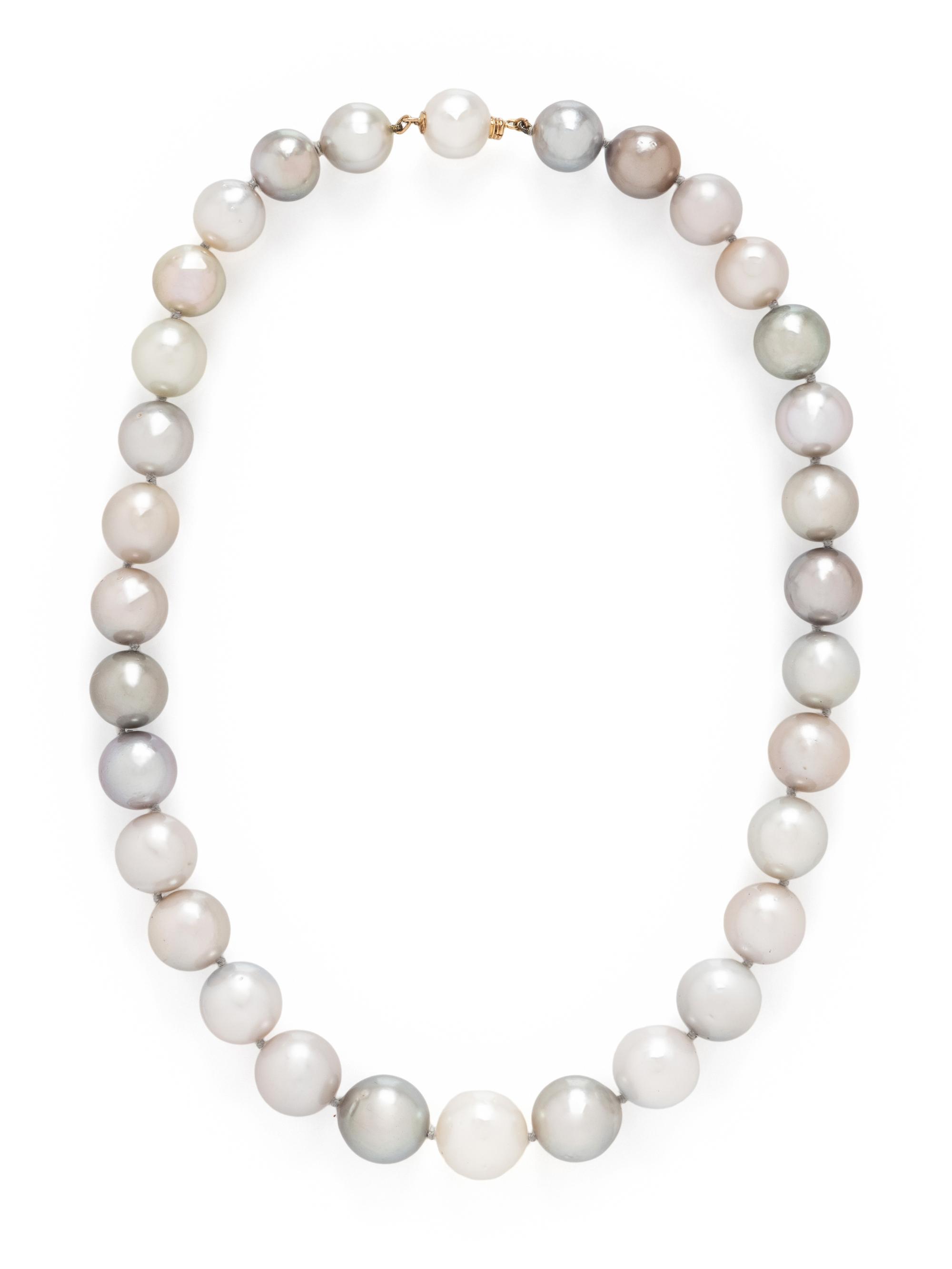 MULTICOLORED SOUTH SEA AND TAHITIAN CULTURED PEARL NECKLACE